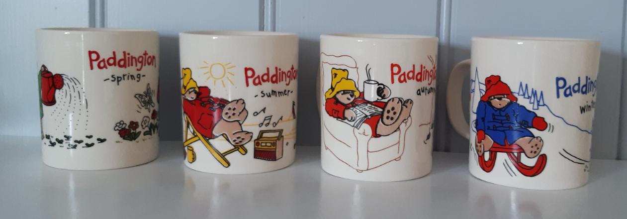 Set van 4 Paddington Beer mokken uitgave Douwe Egberts