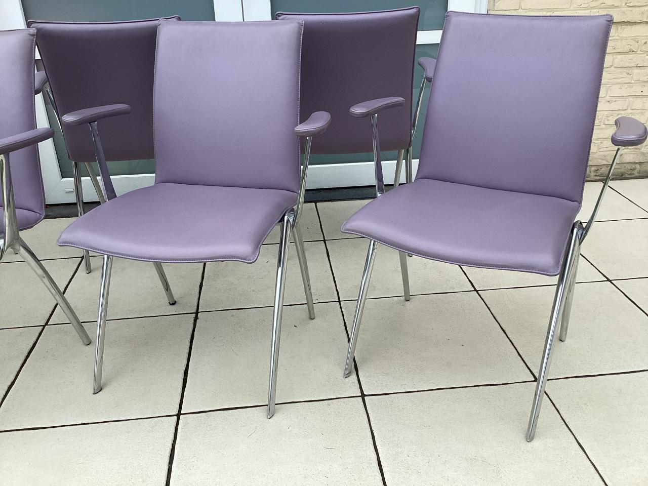 Leolux eetkamerstoelen (set6) model Natello als nieuw design