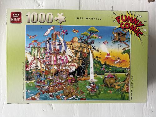 Puzzel - Funny comic “just married” - 1000 stukjes