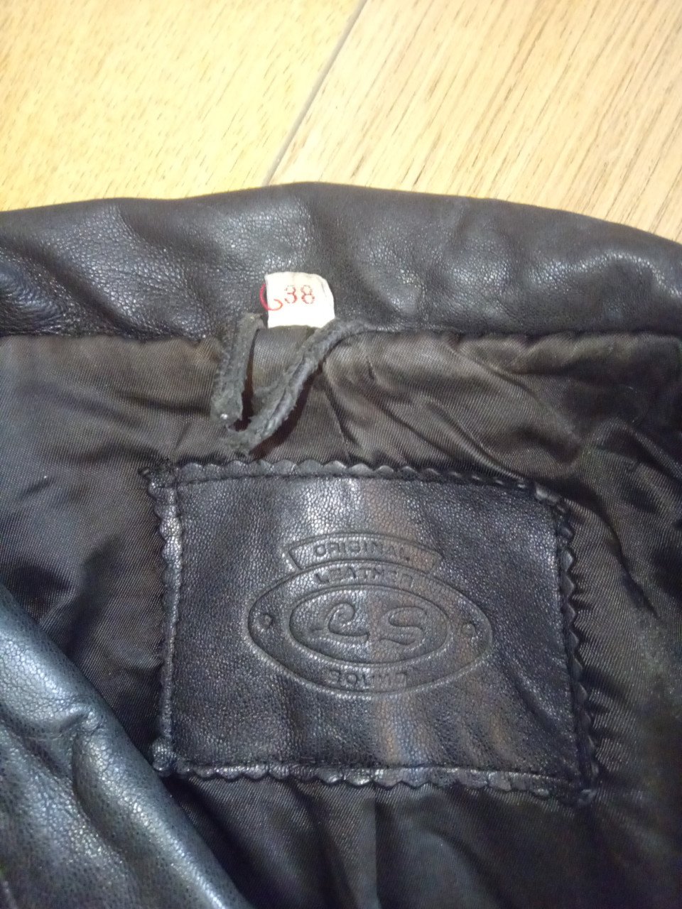 Lederen biker jasje