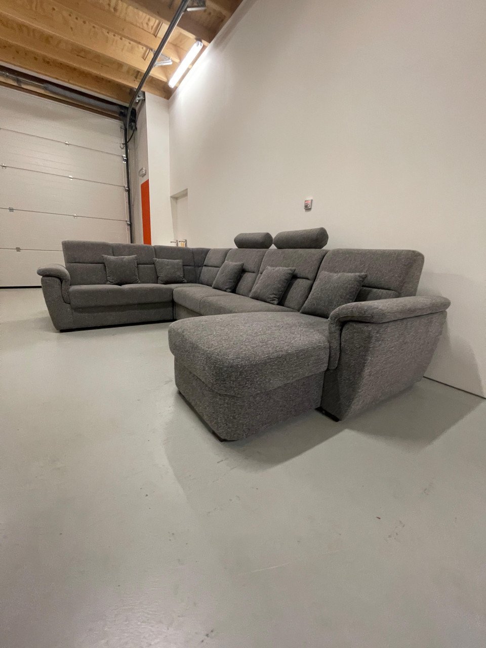 GRATIS LEVERING HEEL NL Groot Grijze Stoffen U Bankstel