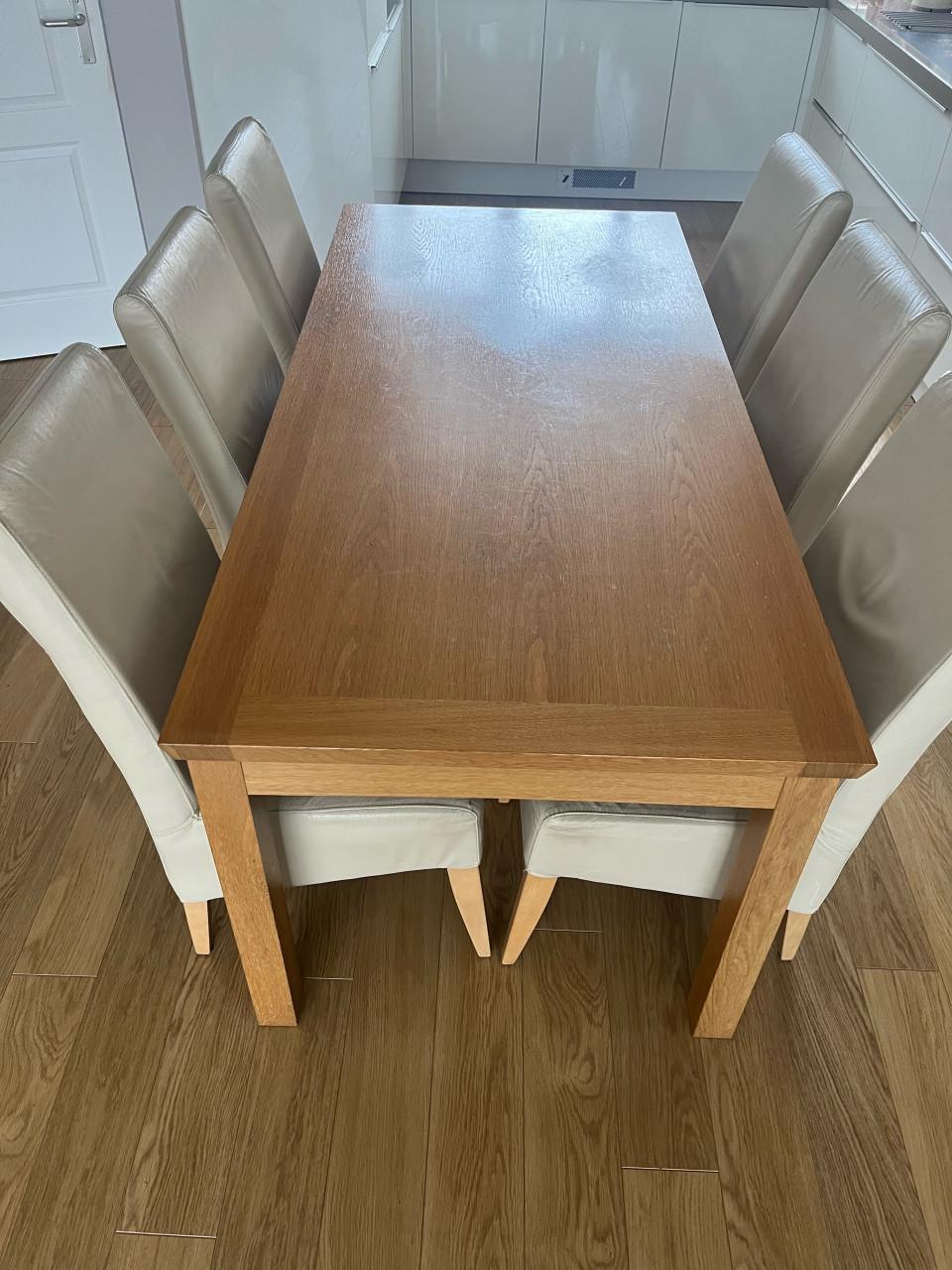 Licht eiken eethoek (uitschuifbaar)