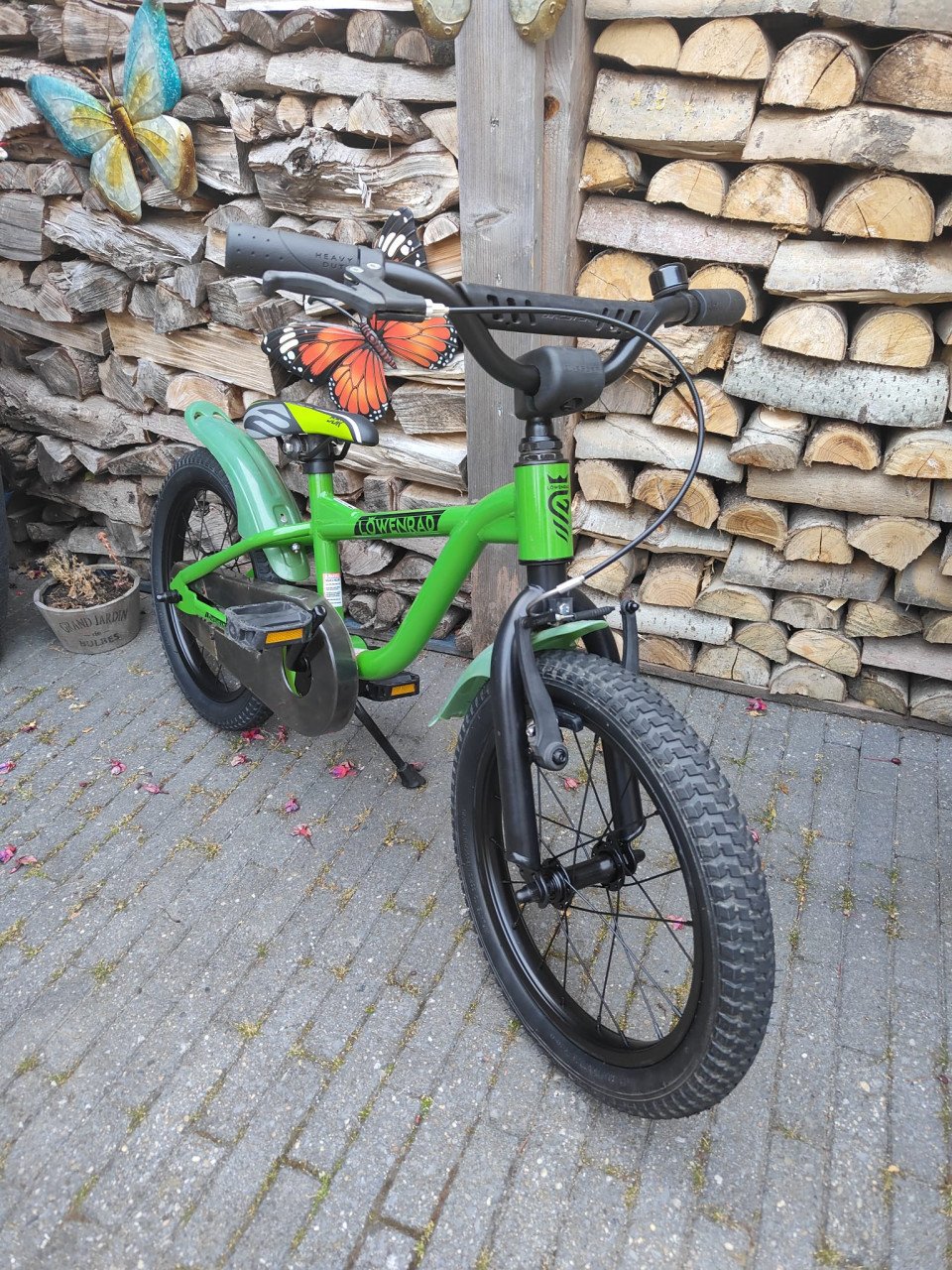 16 inch Lowenrad stoere groene jongens fiets
