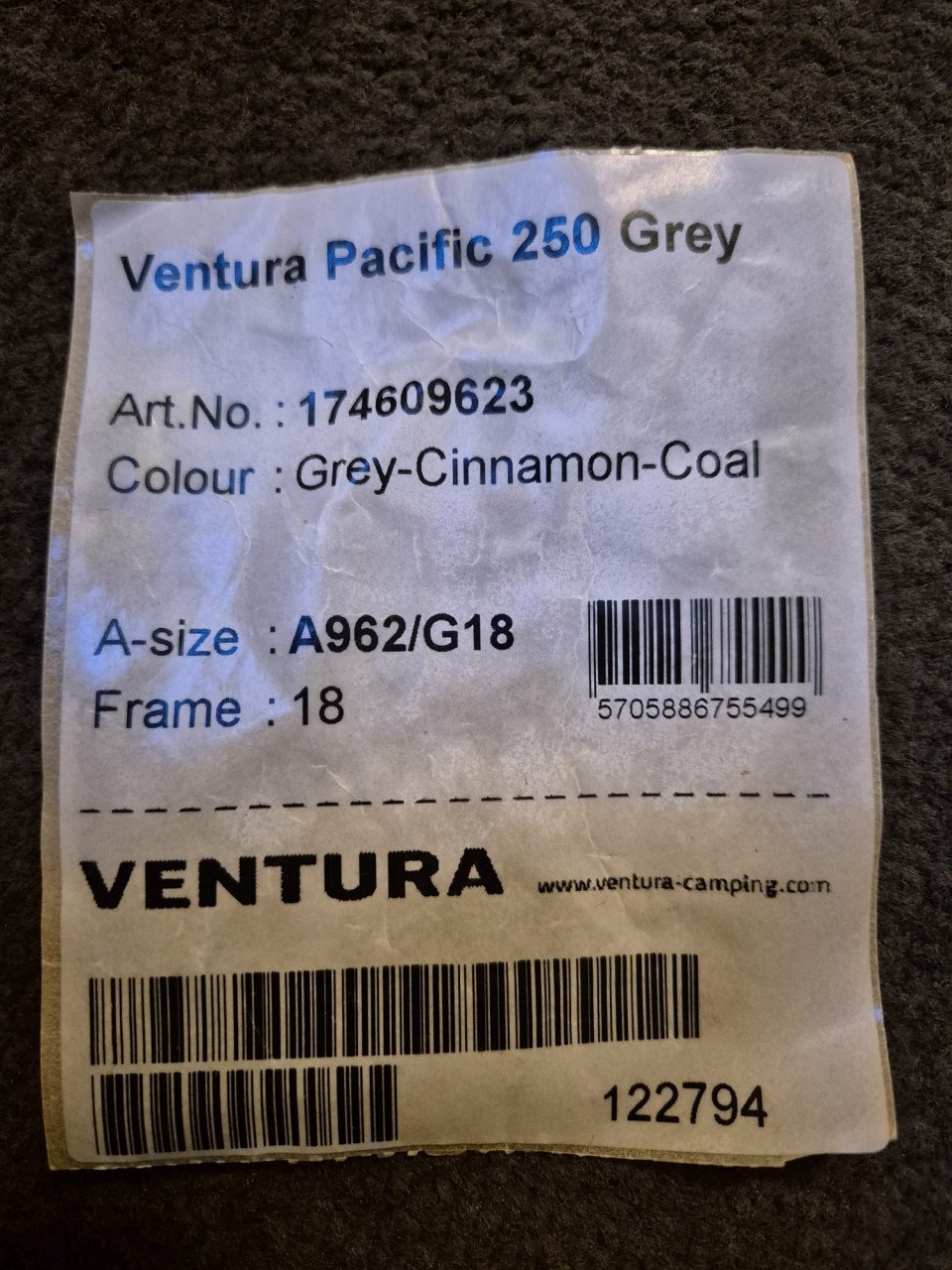 Voortent Ventura Pacific D250 grijs