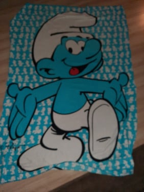 Fleecedeken met Smurfprint 140/180