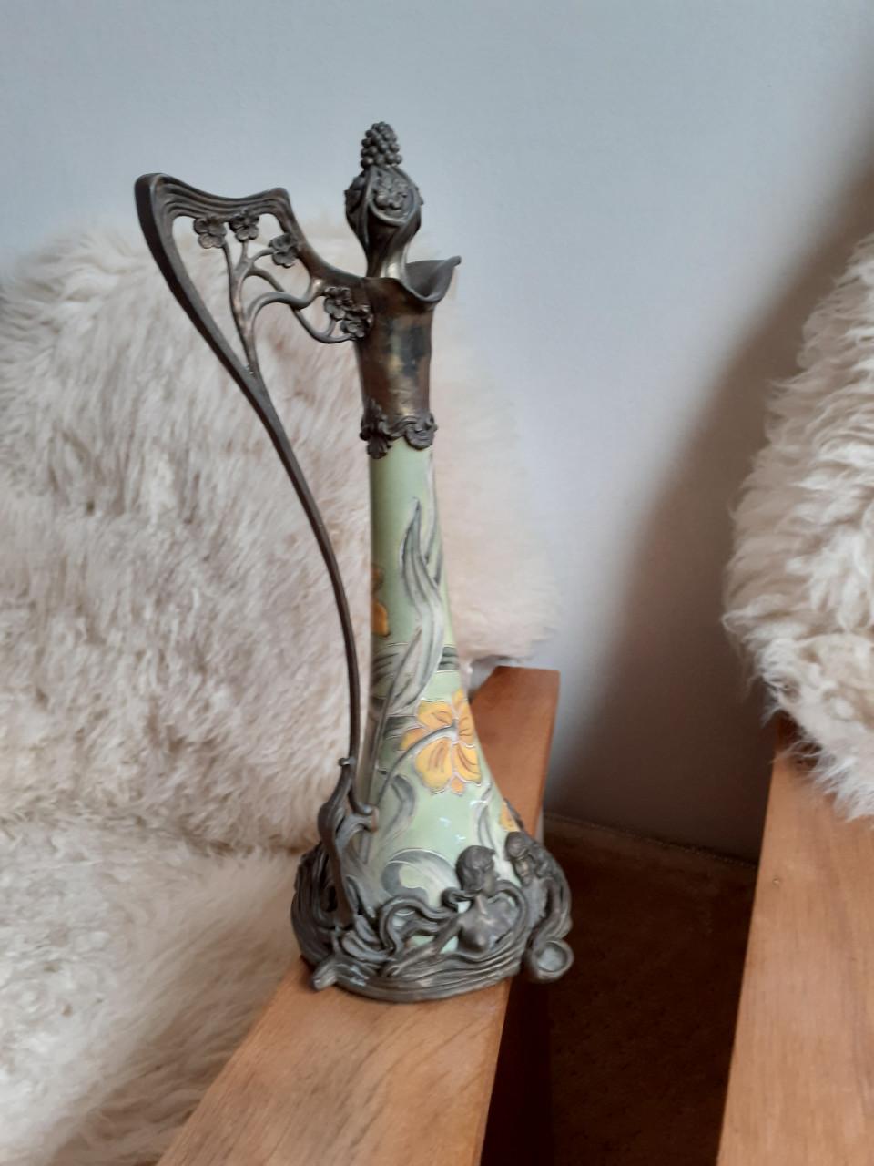 Originele antieke Jugendstil vaas/kan