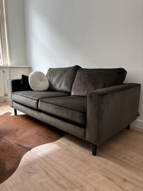 WOOOD bank Robin 2,5zits fluweel warmgroen
