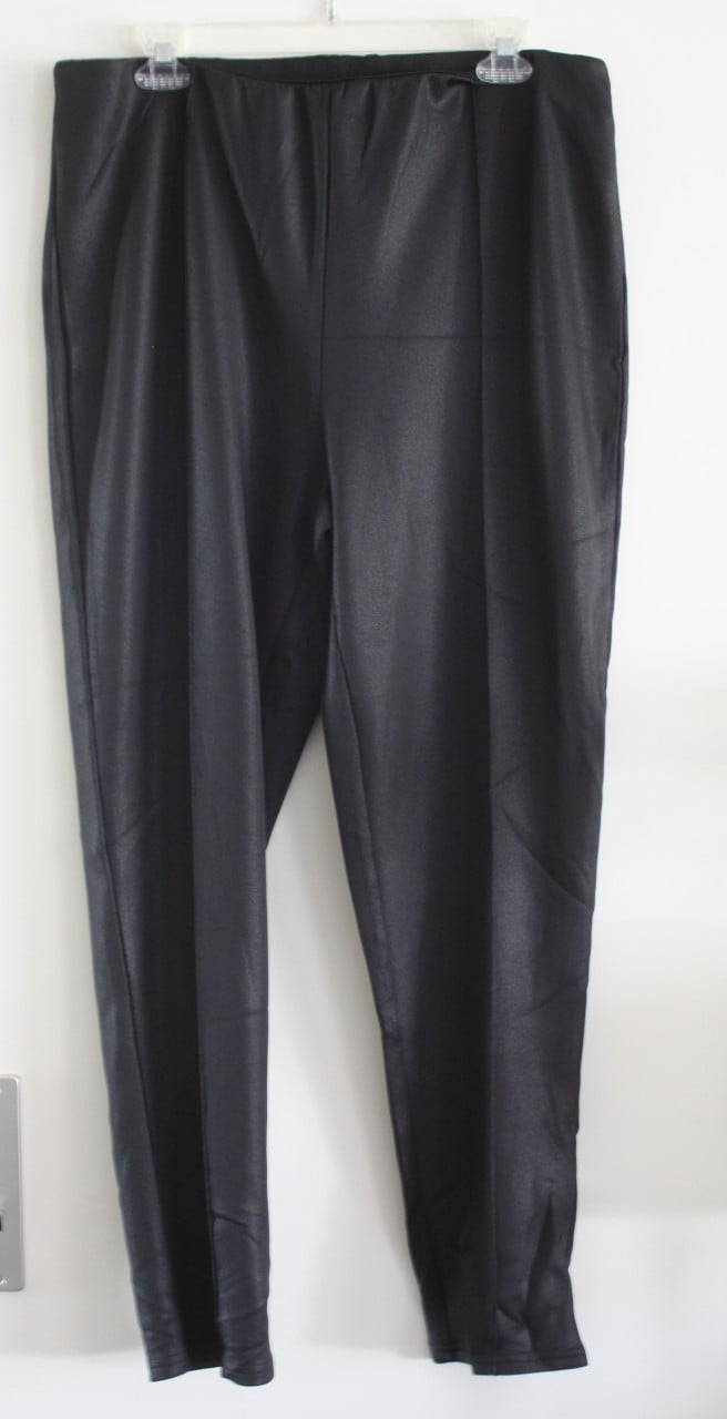 Zwarte glimmende legging  maat 46-48
