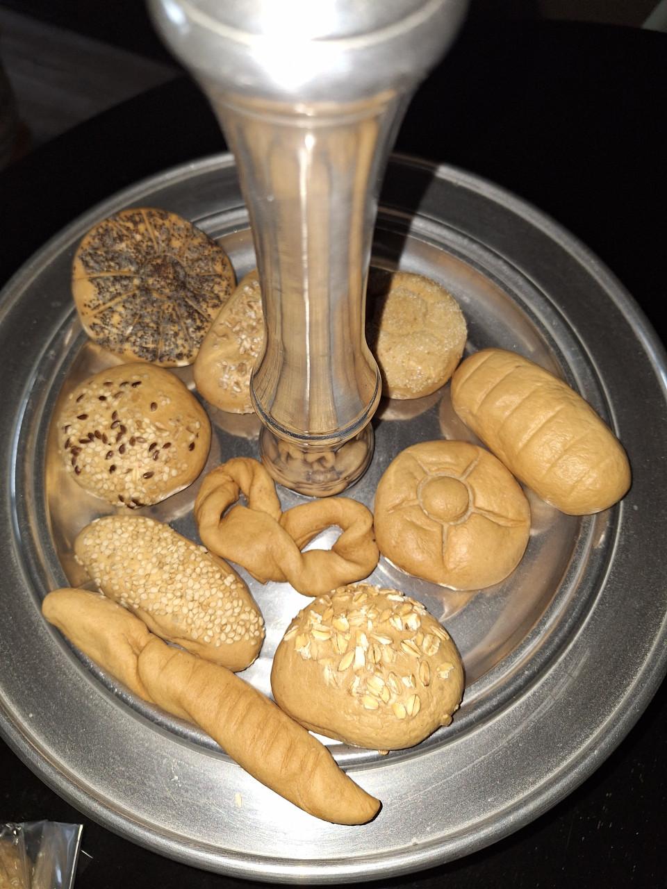 Decoratie " gebak", mini broodjes