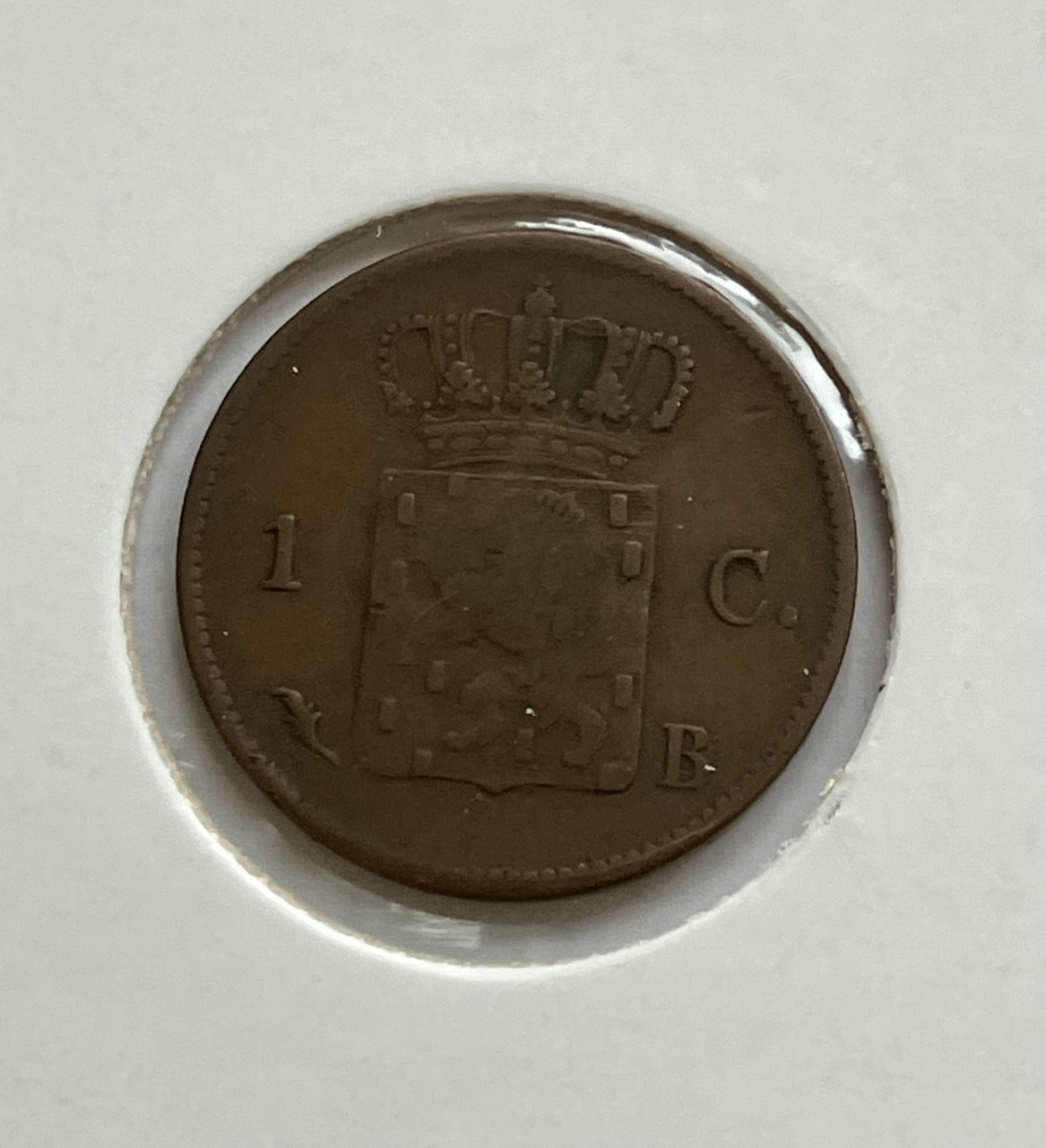 1 Cent 1827B Willem I