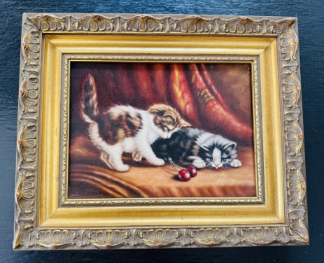 Schilderij poezen te koop, inclusief lijst