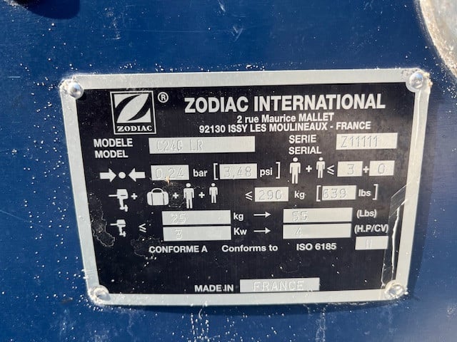 Zodiac C240 LR + Yamaha 2.5 pk 4-takt