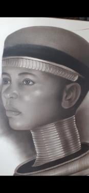 Groot acryl schilderij op doek