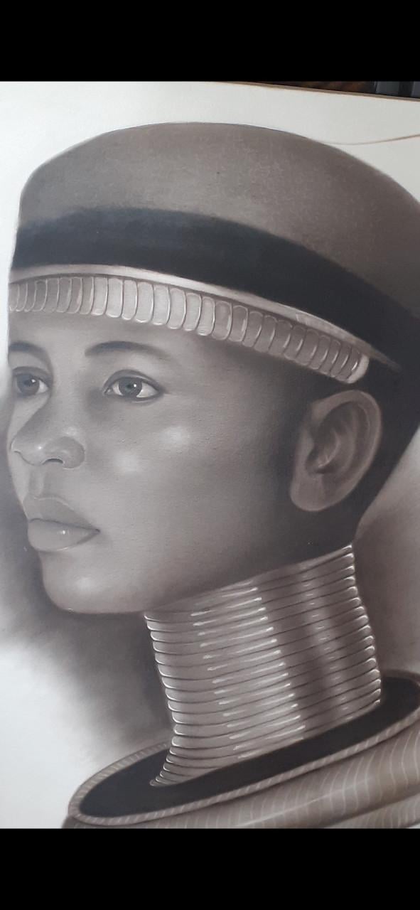Groot acryl schilderij op doek