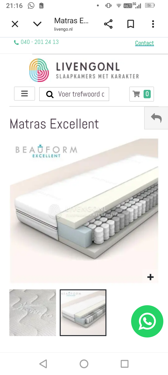 Zacht matras voor rug/zijslapers