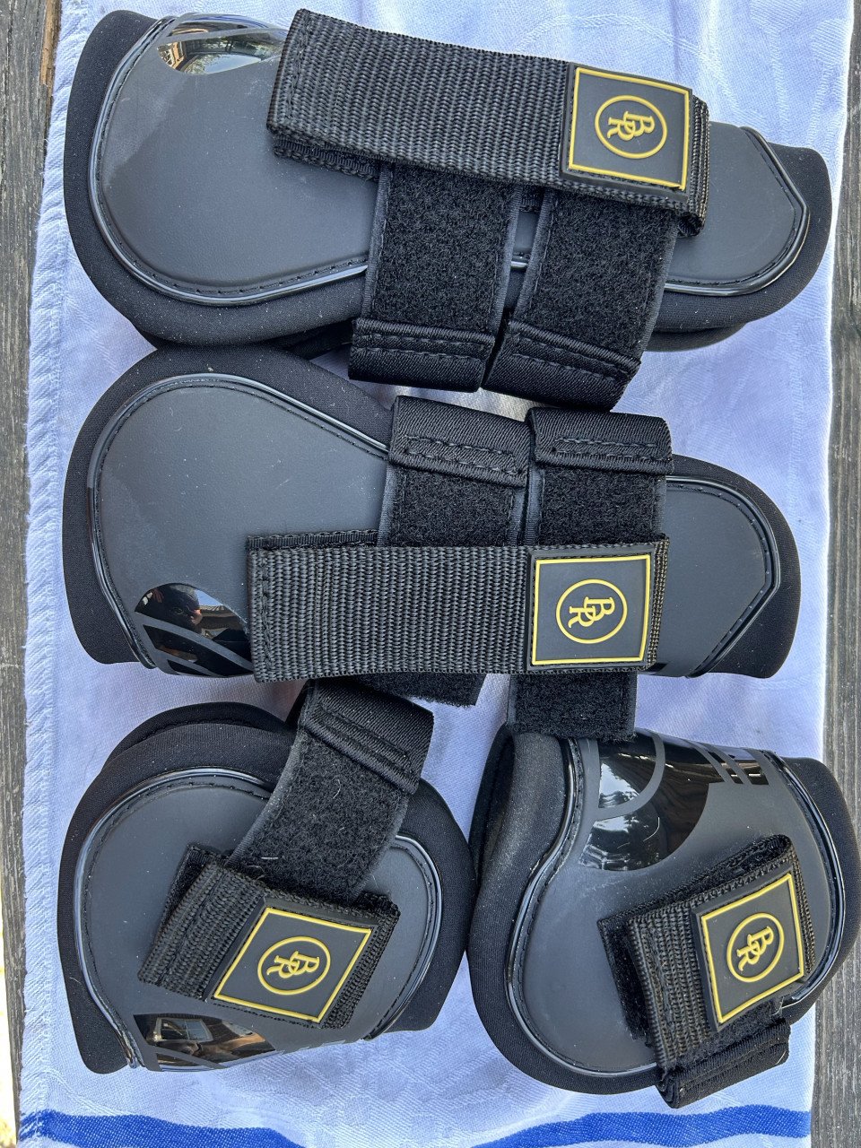 Nieuwe BR peesbeschermersset Pro tech zwart, pony