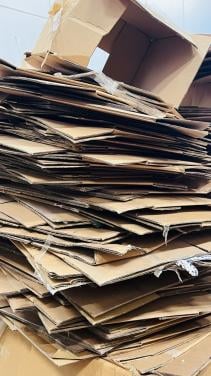 Partij kartonnen dozen ( gebruikt )