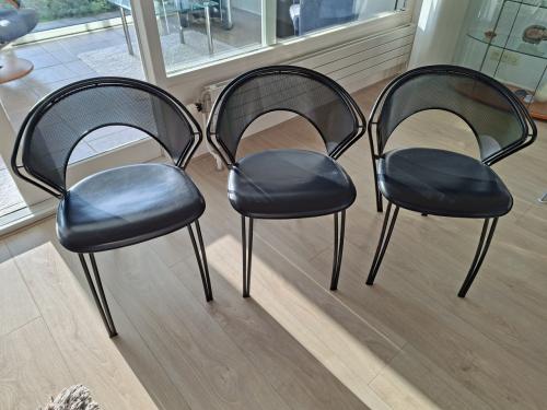 Stoelen zwart,  3 stuks