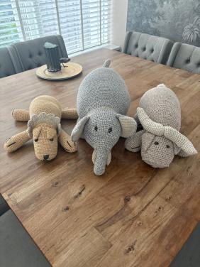 3 Gehaakte Knuffels,