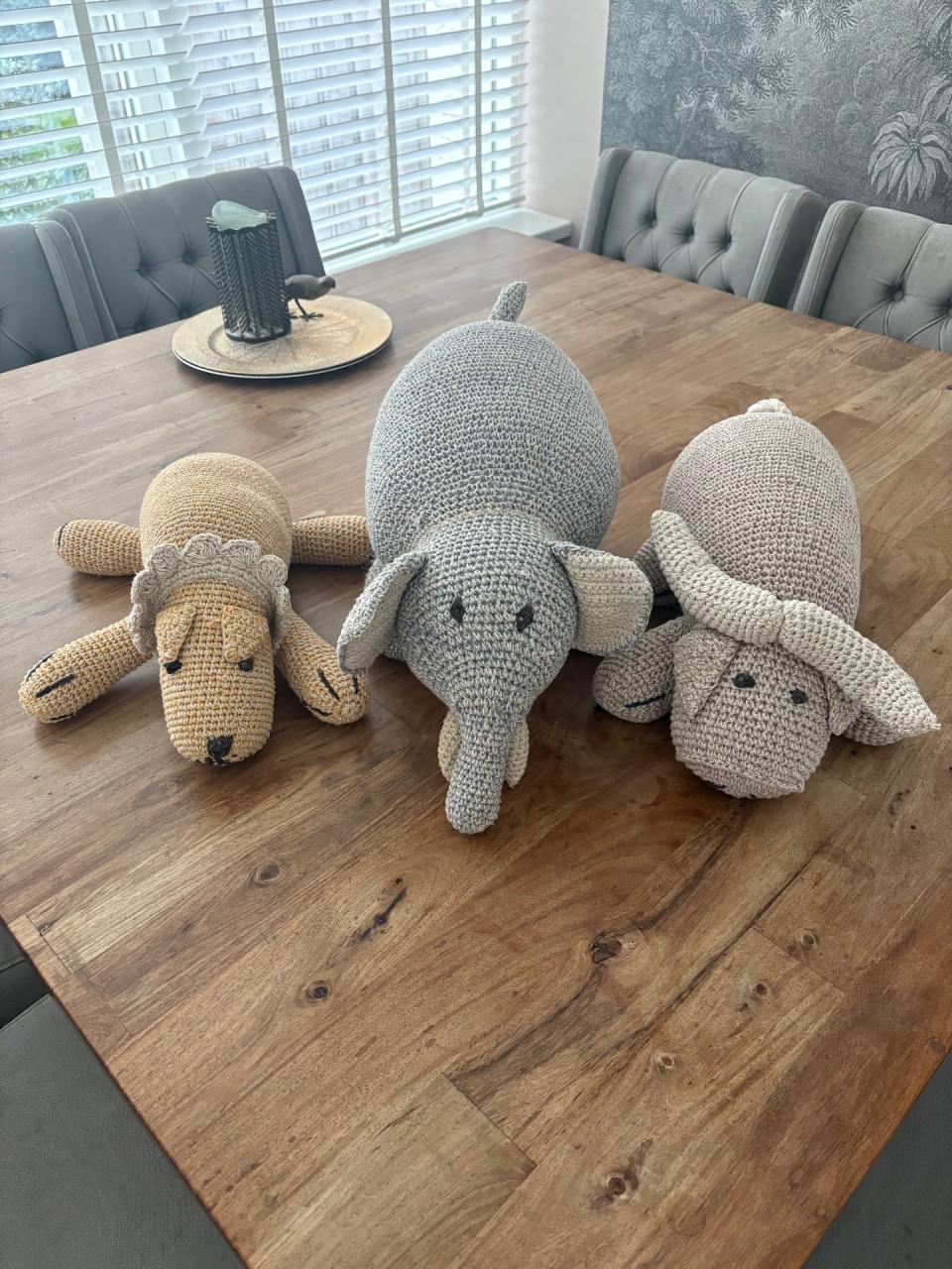 3 Gehaakte Knuffels,