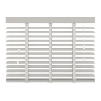 Houten jaloezie 50 mm wit (kleurnr. 944) 100x130 cm (bxh)