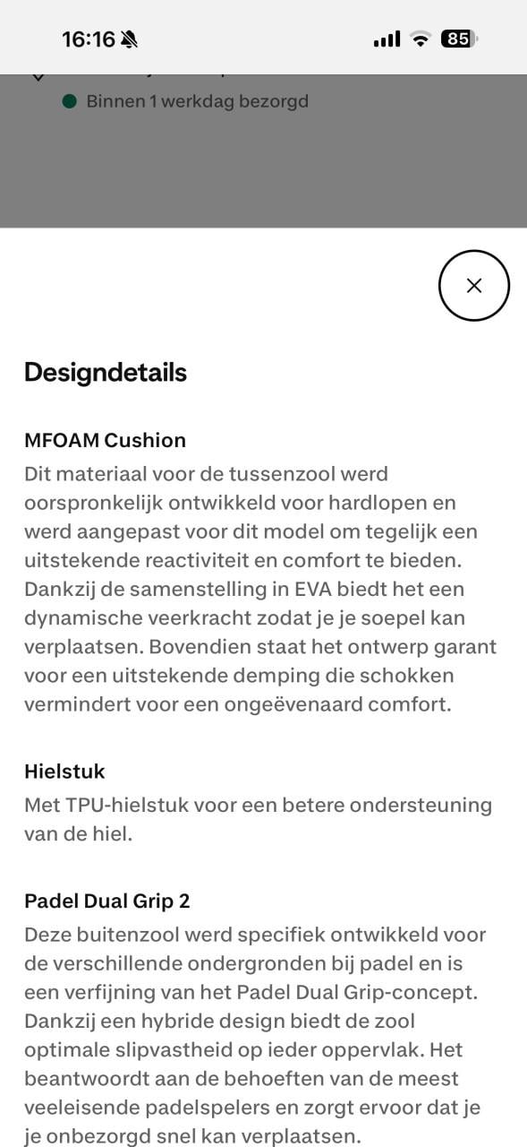 Padelschoen Kuikma PS STAB nieuw maat 42