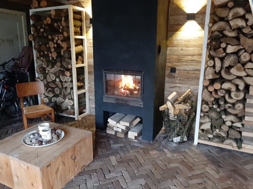 Inbouw houtkachel