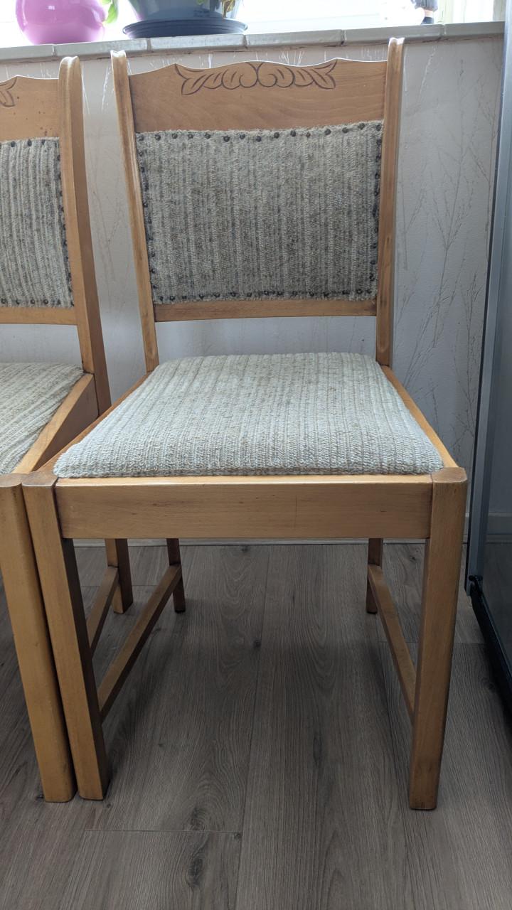 Vintage hoge eetkamerstoelen