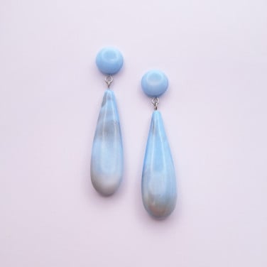 Marble blue oorhangers