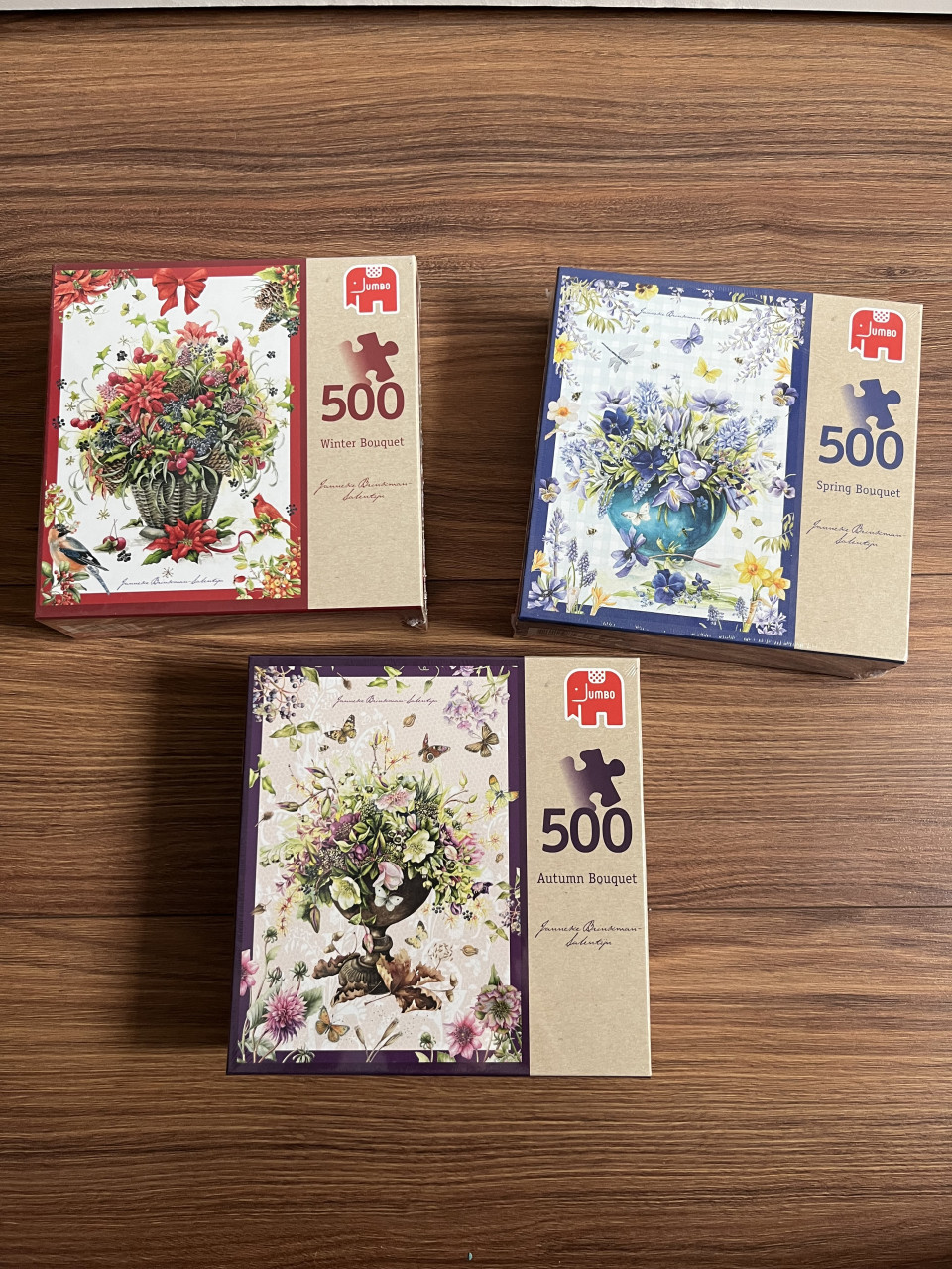 3 x puzzel seizoensbloemen