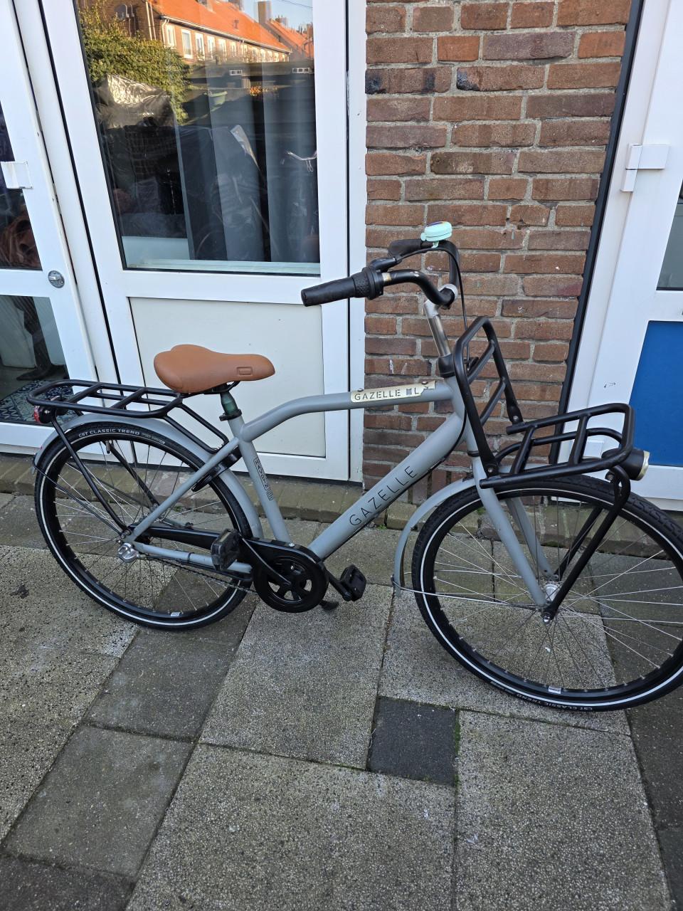 Jongens fiets GAZELLE 26 inch-met voordrager- trap rem achter