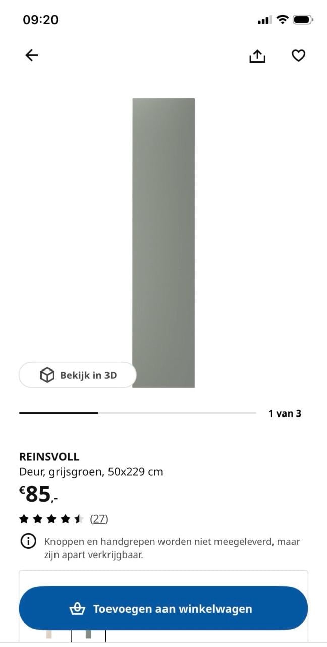 Ikea Pax kast met deuren Reinsvoll 100*58*236 cm