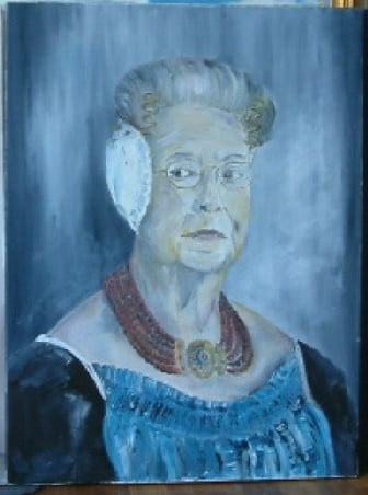 Portret vrolijke gezichten en minder vrolijk  Jac Caljouw schilderijen