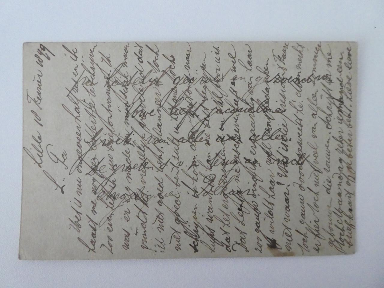 Briefkaart, Carte Postale – 1899 – Frankrijk naar Sluis