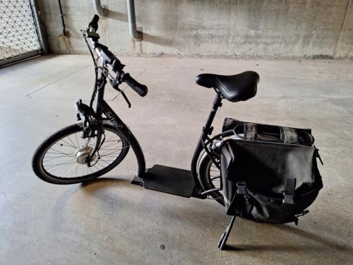 Zwarte SitGo incl. fietstassen & kabelslot