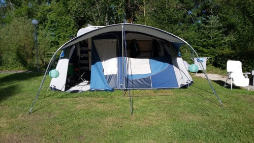 Voortent met luifel (boogstok)