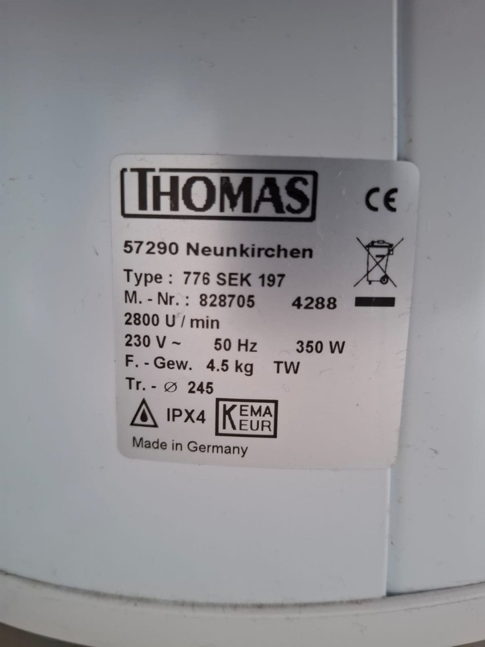 Centrifuge Thomas 776 SEK 197