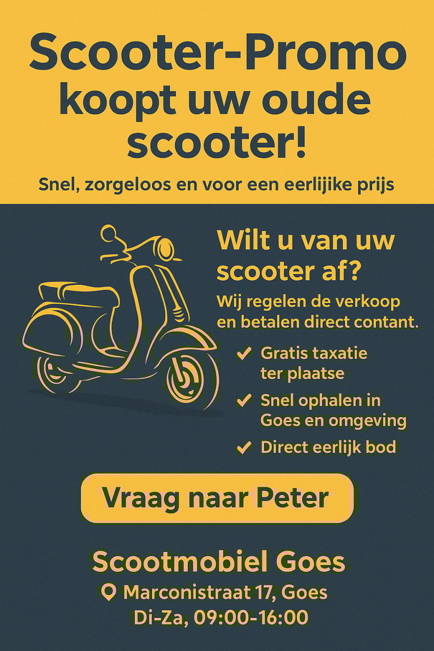 Verkoop uw oude scooter