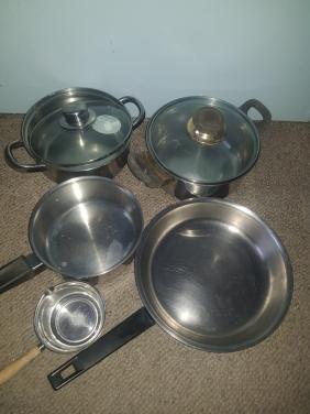 Partij kook en bakpannen