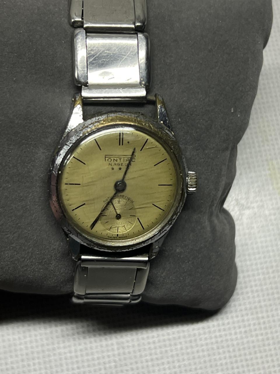 Vintage dames horloge pontiac oopwind uurwerk werkt perfect