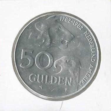 50 Gulden Munt. Beatrix. 1982