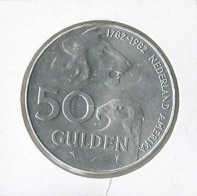 50 Gulden Munt. Beatrix. 1982