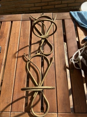 Metalen bloemenhangers jaren 50