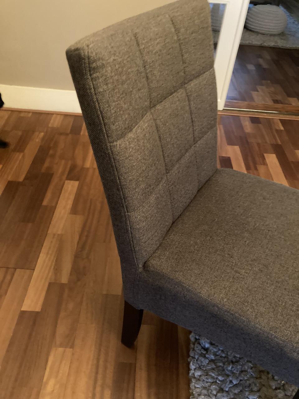 Set van 6 eetkamerstoelen Taupe/Bruin stof