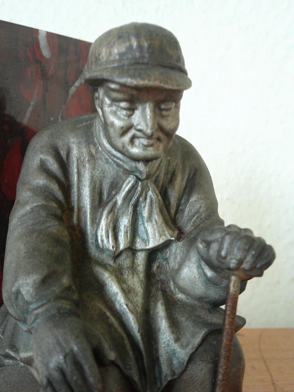 BOERENSTEL IN RUSTE ,MARMER EN ZAMAK, FRANKRIJK 1920/'30