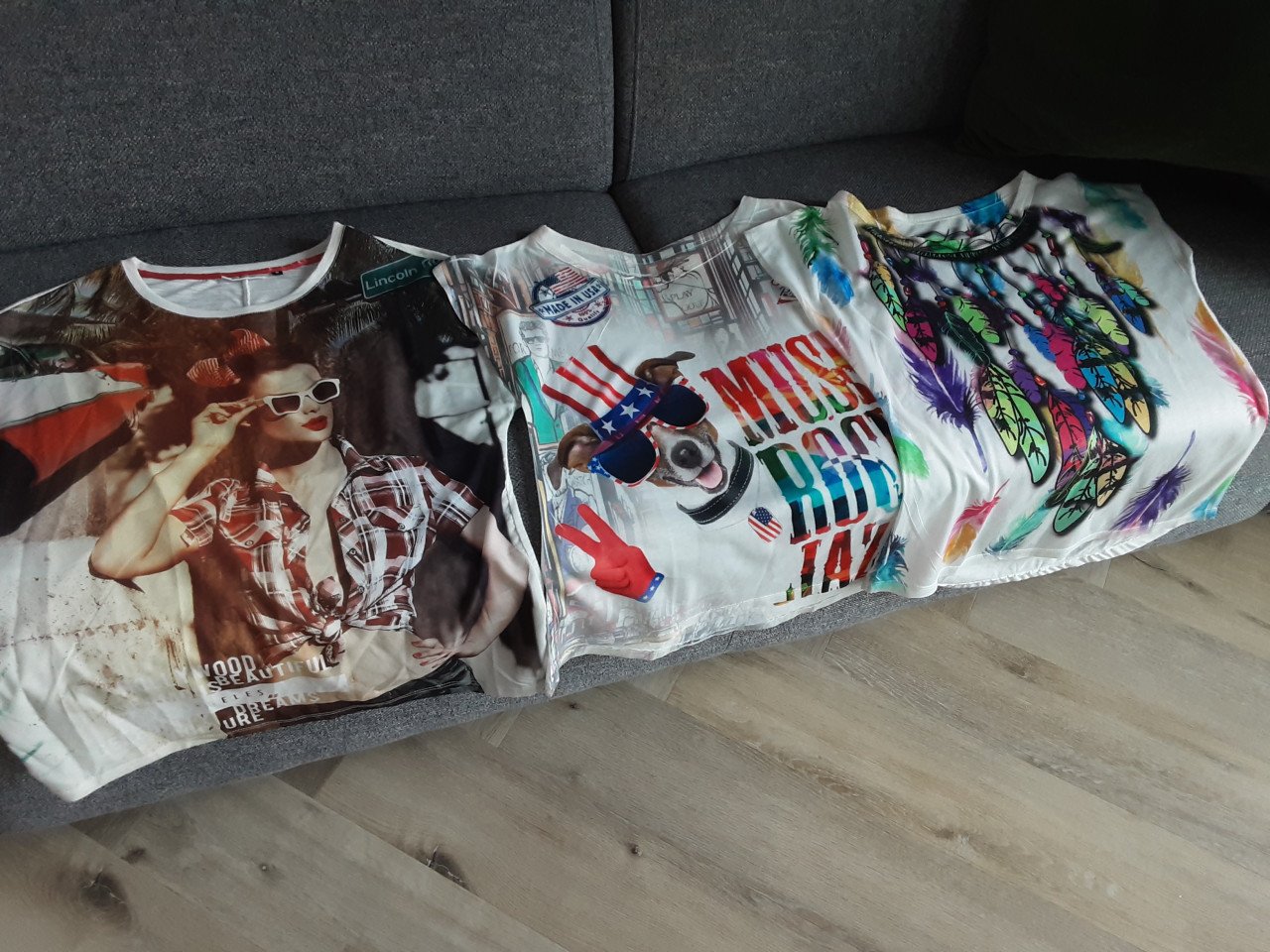 3 nieuwe  shirtjes mt S