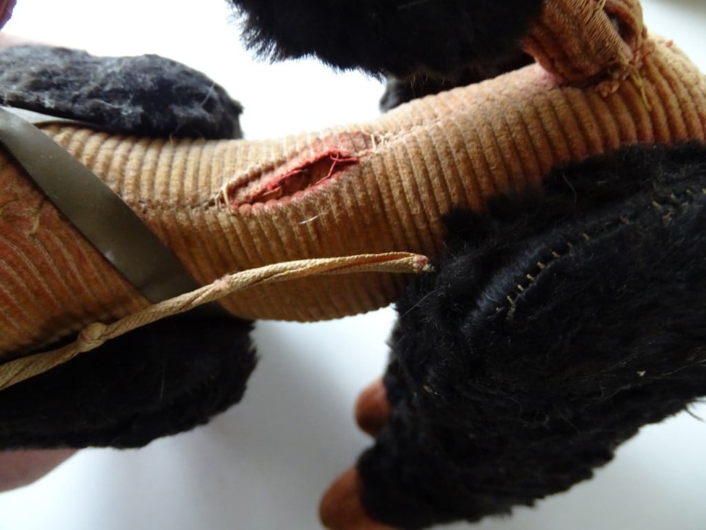 Oude Vintage Poedel Knuffel pop hond