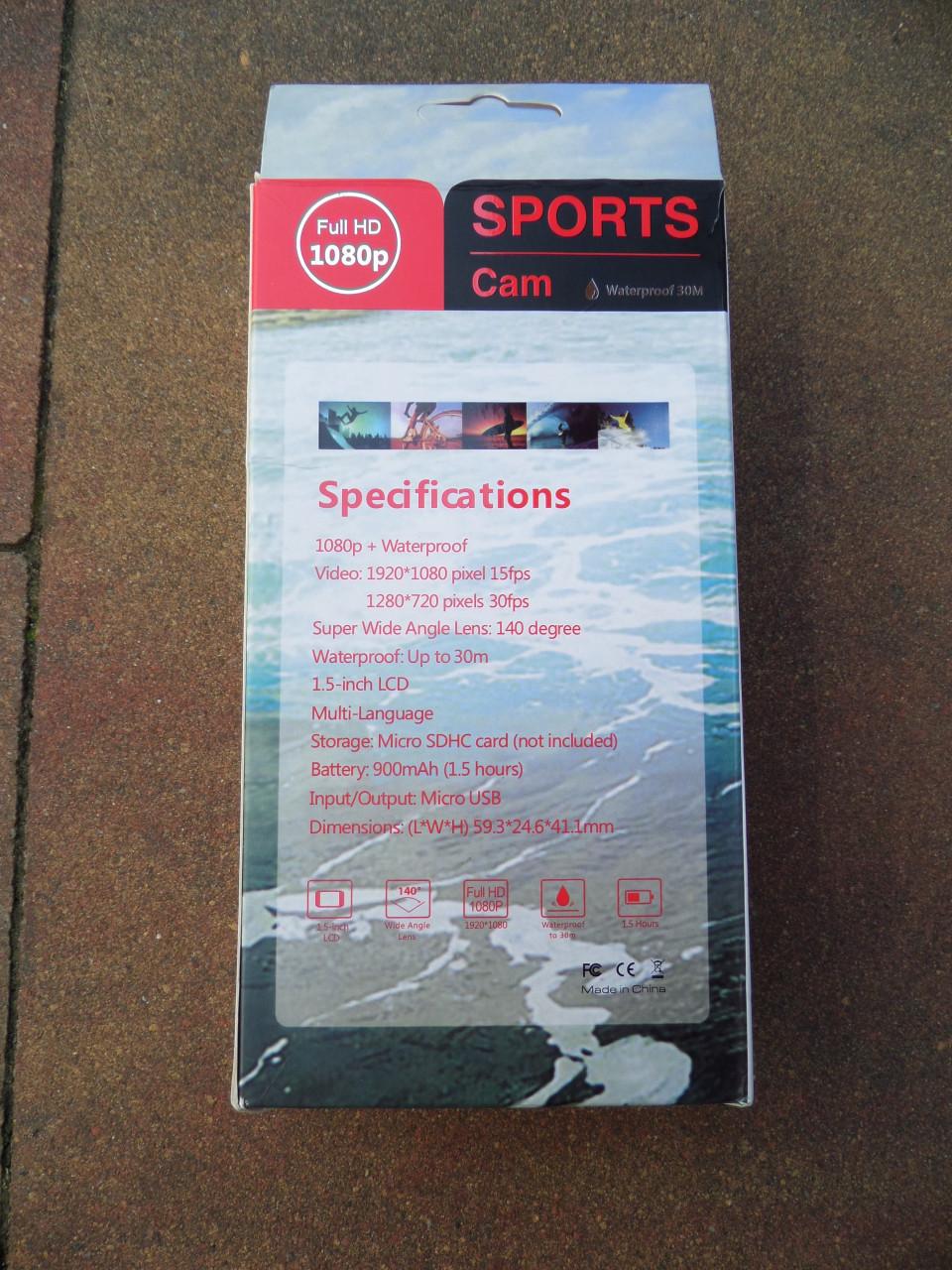 Nieuwe Sports Cam Full HD 1080p