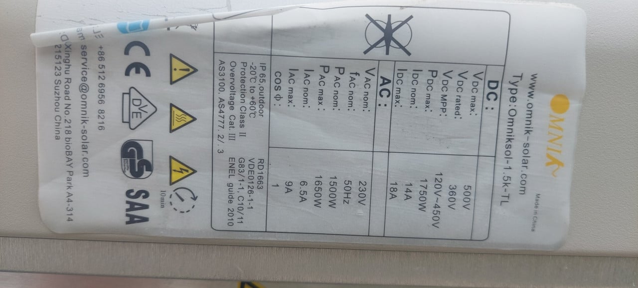 6 zonnepanelen met omvormer