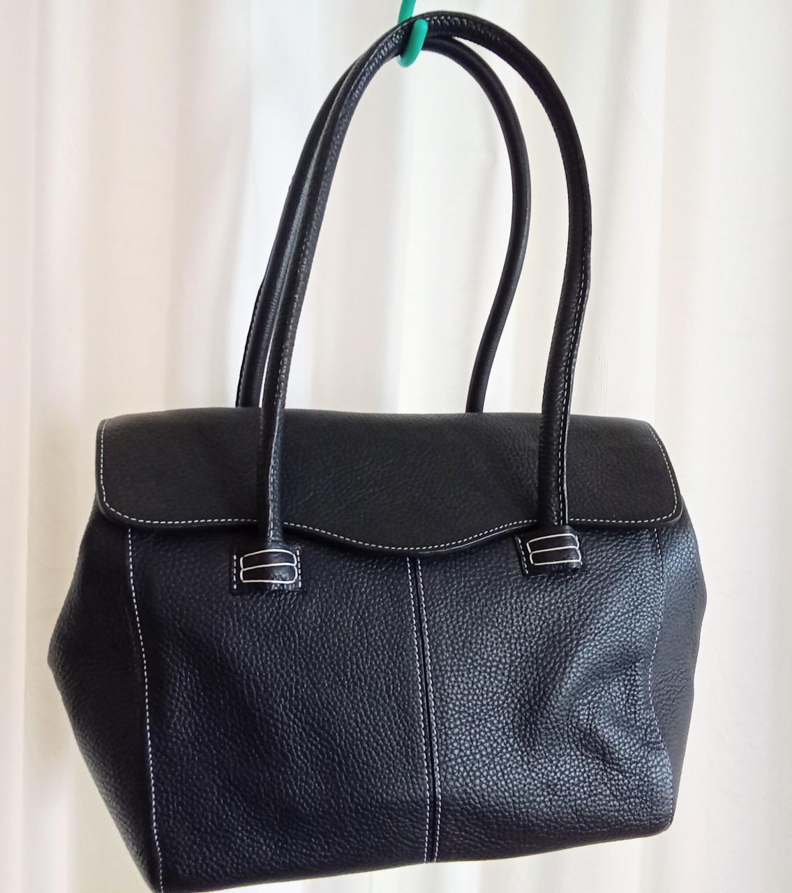 Prachtige zwarte leren tas merk Vanity